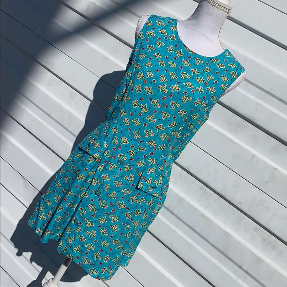 Vintage blue and floral romper by Express